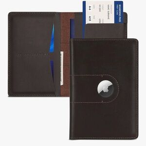 Elegant Brown Leather Passport Holder
